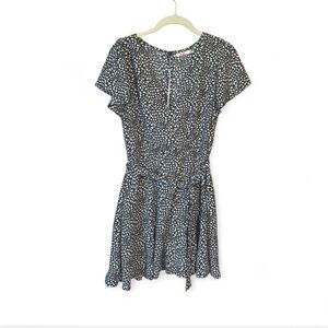 Elegant Black and White Polka Dot Dress